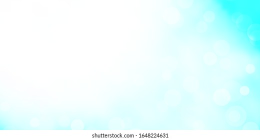 Azul claro, fondo vectorial verde con burbujas. Diseño decorativo abstracto en estilo degradado con burbujas. Patrón para sitios web.