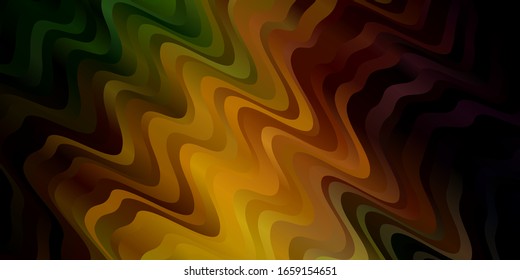 Light Blue, Green vector background with bent lines. Colorful illustration, which consists of curves. Pattern for ads, commercials.