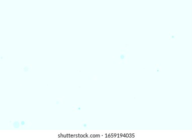 Light Blue, Green vector background with bubbles. Illustration with set of shining colorful abstract circles. New template for your brand book.