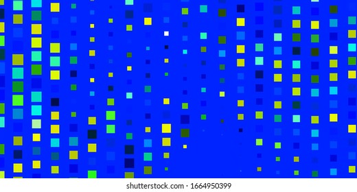 Light Blue, Green vector background with rectangles. Rectangles with colorful gradient on abstract background. Modern template for your landing page.