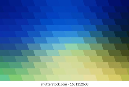 Azul claro, fondo vectorial verde de rectángulos y cuadrados. Tejido y manta de estilo. Patrón geométrico rectangular. Patrón repetitivo con formas rectangulares.