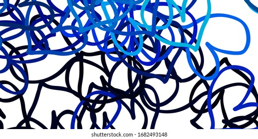 Azul claro, fondo vectorial verde con corazones. Ilustración decorativa brillante con corazones sobre plantilla abstracta. Patrón de regalos de matrimonio, felicitaciones.