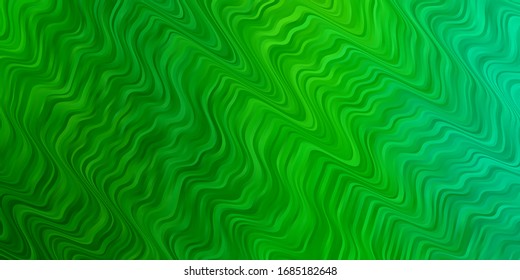 Light Blue, Green vector background with curves. Colorful illustration with curved lines. Template for your UI design.