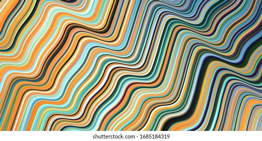 Light Blue, Green vector background with bent lines. A shining illustration, which consists of curved lines. New composition for your brand book.