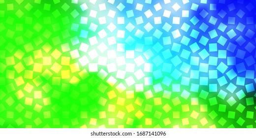 Light Blue, Green vector background in polygonal style. Colorful illustration with gradient rectangles and squares. Pattern for websites, landing pages.
