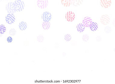 Light Blue, Green vector background with spots. Beautiful colored illustration with blurred circles in nature style. Design for your business advert.