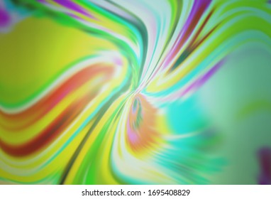 Light Blue, Green vector background with wry lines. Glitter abstract illustration with wry lines. Colorful wave pattern for your design.