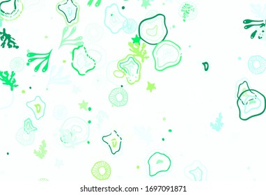 Light Blue, Green vector background with abstract shapes. Simple colorful illustration with abstract gradient shapes. Simple design for your web site.