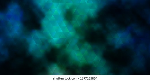 hellblauer Hintergrund, grüne Vektorillustration mit Dreiecken. Dekoratives Design im abstrakten Stil mit Dreiecken. Muster für Broschüren, Faltblätter
