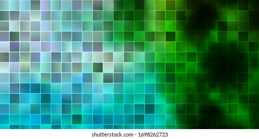Light Blue, Green vector background with rectangles. New abstract illustration with rectangular shapes. Template for cellphones.