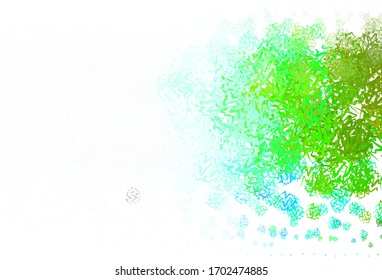 Light Blue, Green vector background with wry lines. Shining colorful illustration in simple style. A new texture for your  ad, booklets, leaflets.