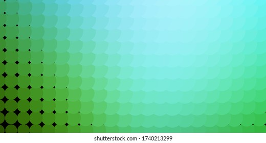 Light Blue, Green vector background with circles. Abstract illustration with colorful spots in nature style. Pattern for business ads.