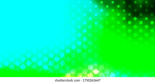 Light Blue, Green vector background with rectangles. New abstract illustration with rectangular shapes. Template for cellphones.