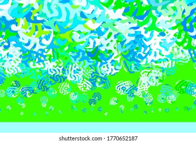 Light Blue, Green vector background with abstract shapes. Simple colorful illustration with abstract gradient shapes. Elegant design for wallpapers.