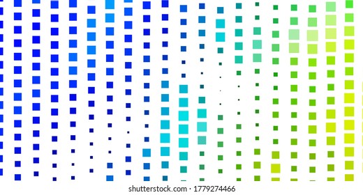 Azul claro, fondo vectorial verde en estilo poligonal. Ilustración de gradiente abstracto con rectángulos. Mejor diseño para tu anuncio, afiche, banner.