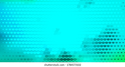 Light Blue, Green vector background with circles. Colorful illustration with gradient dots in nature style. Pattern for booklets, leaflets.
