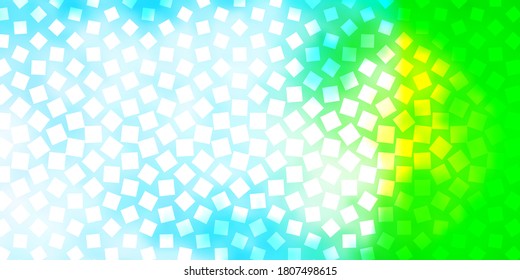 Light Blue, Green vector background in polygonal style. Abstract gradient illustration with colorful rectangles. Pattern for busines booklets, leaflets