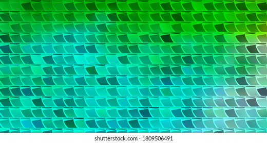 Hellblau, grüner Vektorhintergrund mit Rechtecken. Abstrakte Farbverlauf-Abbildung mit Rechtecken. Vorlage für Mobiltelefone.