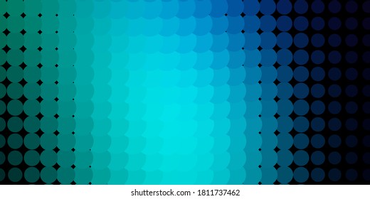 Light Blue, Green vector background with circles. Abstract decorative design in gradient style with bubbles. Design for your commercials.