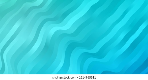 Light Blue, Green vector background with lines. Abstract illustration with bandy gradient lines. Smart design for your promotions.