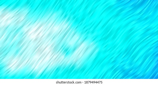 Light Blue, Green vector background with bent lines. Colorful illustration in circular style with lines. Pattern for websites, landing pages.