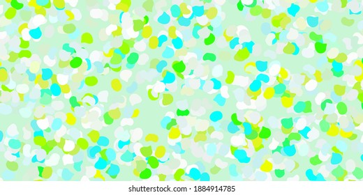 Light blue, green vector background with random forms. Illustration with colorful shapes in abstract style. Elegant design for wallpaper set.