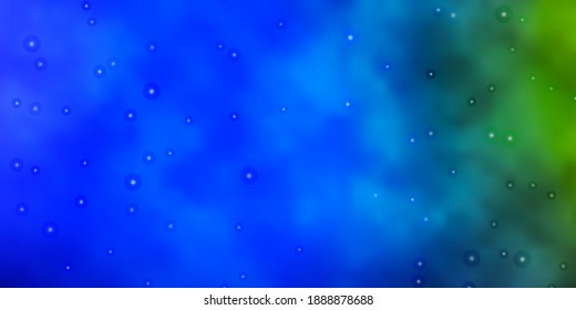 Light Blue, Green vector background with colorful stars. Colorful illustration with abstract gradient stars. Best design for your ad, poster, banner.
