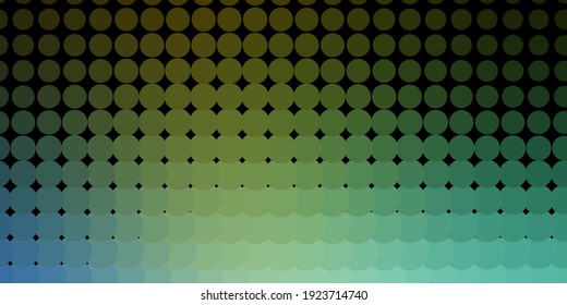 Light Blue, Green vector background with spots. Abstract colorful disks on simple gradient background. New template for a brand book.