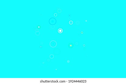 Light Blue, Green vector background with bubbles. Blurred decorative design in abstract style with bubbles. Design for poster, banner of websites.