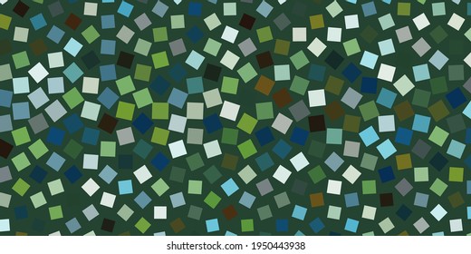 Azul claro, fondo vectorial verde en estilo poligonal. Ilustración de gradiente abstracto con rectángulos coloridos. Patrón de folletos y volantes para empresas