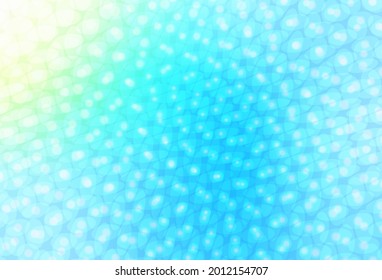 Light Blue, Green vector background with spots. Modern abstract illustration with colorful water drops. Design for poster, banner of websites.