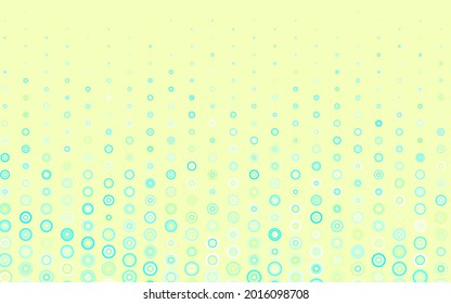 Light Blue, Green vector background with bubbles. Modern abstract illustration with colorful water drops. New template for your brand book.