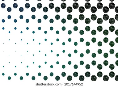 Light blue, green vector background with bubbles. Abstract illustration with colored bubbles in nature style. Template for your brand book.