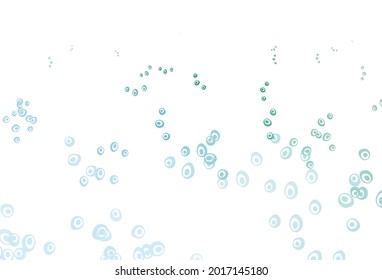 Light Blue, Green vector background with bubbles. Blurred bubbles on abstract background with colorful gradient. Pattern for ads, leaflets.
