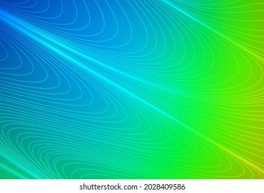 Light Blue, Green vector background with straight lines. Lines on blurred abstract background with gradient. Best design for your ad, poster, banner.