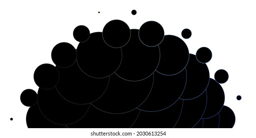 Light Blue, Green vector background with bubbles. Illustration with set of shining colorful abstract spheres. Design for your commercials.