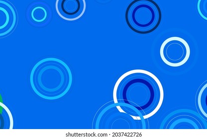 Light Blue, Green vector background with bubbles. Blurred bubbles on abstract background with colorful gradient. Design for your business advert.