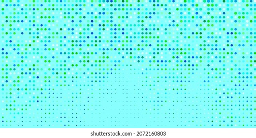 Light Blue, Green vector background with bubbles. Glitter abstract illustration with colorful drops. Pattern for booklets, leaflets.