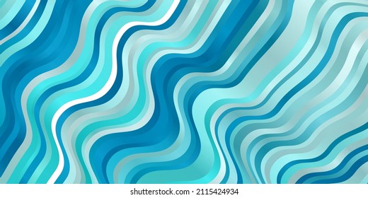Light Blue, Green vector background with bows. Abstract gradient illustration with wry lines. Design for your business promotion.
