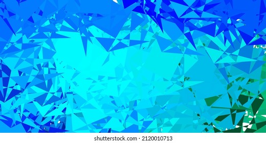 Light Blue, Green vector background with polygonal forms. Smart abstract illustration with triangle forms in modern style. Pattern for promotions.
