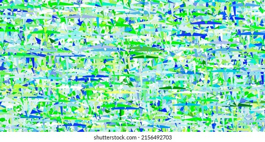 Light Blue, Green vector background with polygonal style. Beautiful illustration with triangles in nature style. Pattern for booklets, leaflets