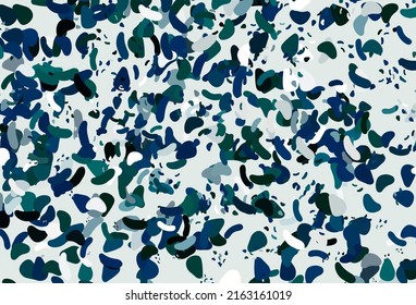Azul claro, fondo vectorial verde con formas abstractas. Coloridas formas caóticas con gradiente de estilo moderno. Diseño sencillo para su sitio web.