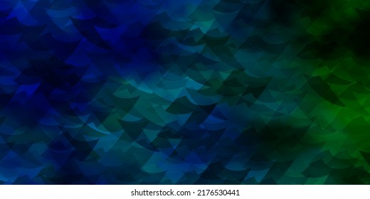 Light Blue, Green vector background with triangles. Modern abstract illustration with colorful triangles. Pattern for booklets, leaflets