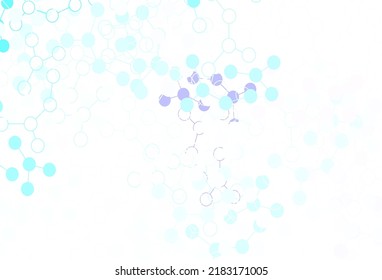 Light Blue, Green vector background with forms of artificial intelligence. Colored AI structure with gradient lines and dots. Design for depiction of cyber innovations.
