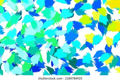 Light Blue, Green vector background with abstract shapes. Colorful chaotic forms with gradient in modern style. Background for a cell phone.