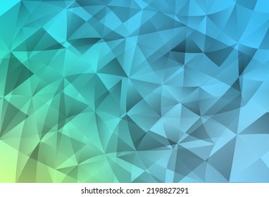 Azul claro, fondo vectorial verde con estilo poligonal. Ilustración de gradiente abstracta con triángulos. Plantilla moderna para la página de inicio.