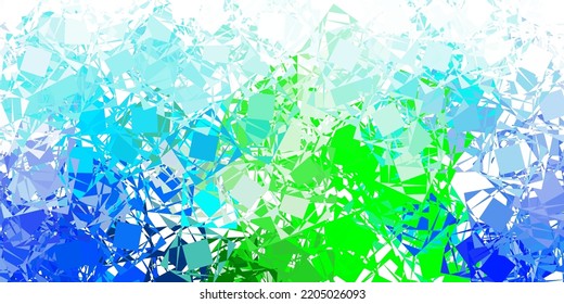 Light blue, green vector background with triangles. Smart abstract illustration with triangle forms in modern style. Design for your wallpapers.