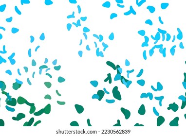 Azul claro, fondo vectorial verde con formas abstractas. Ilustración con formas gradientes coloridas en estilo abstracto. Diseño sencillo para su sitio web.