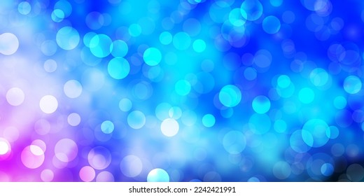 Azul claro, fondo vectorial verde con círculos. Resumen de discos coloridos sobre un fondo de degradado simple. Patrón para anuncios comerciales.