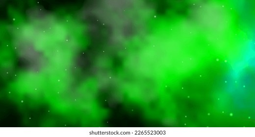 Light Blue, Green vector background with colorful stars. Colorful illustration in abstract style with gradient stars. Best design for your ad, poster, banner.